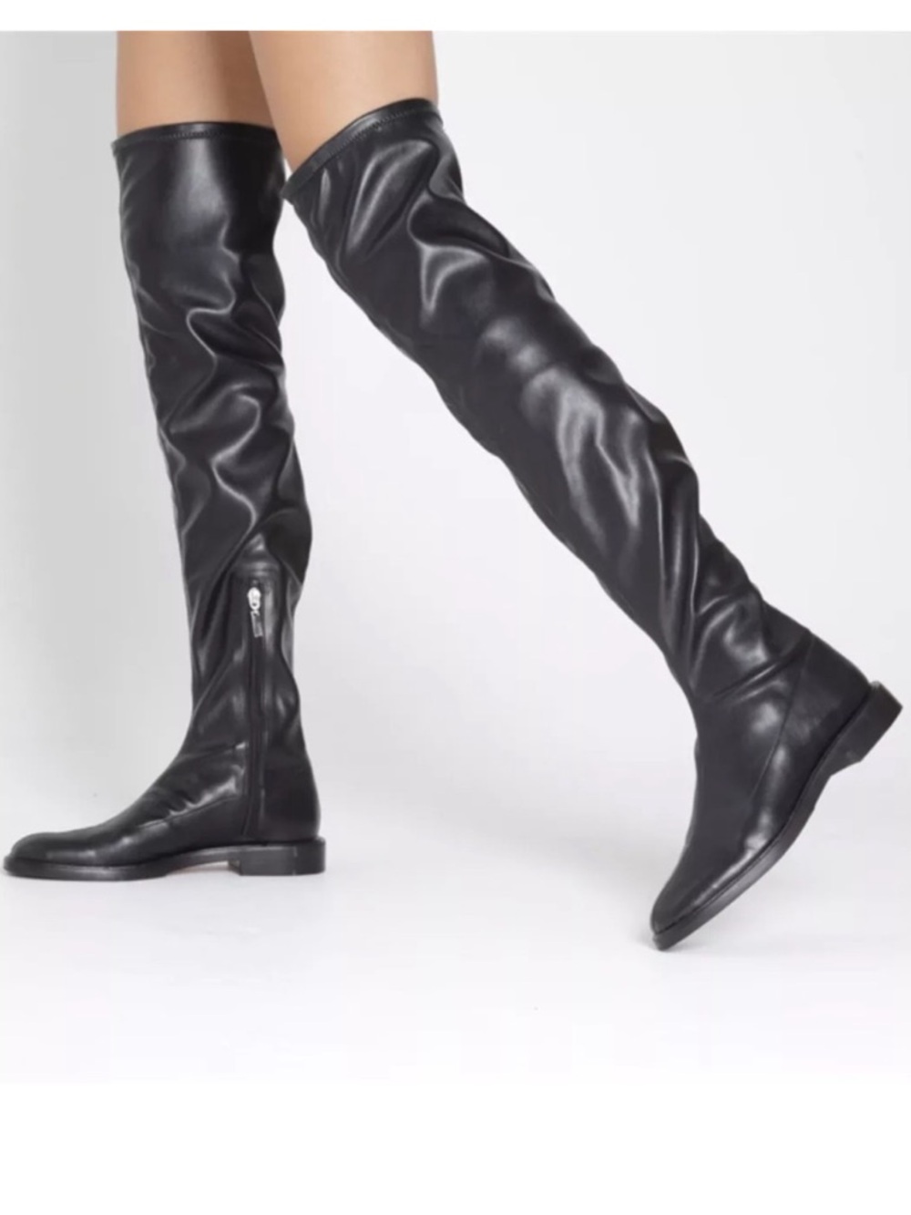 Schutz Women's Kaolin Over-The-Knee Flat Boots Black New in Box $218